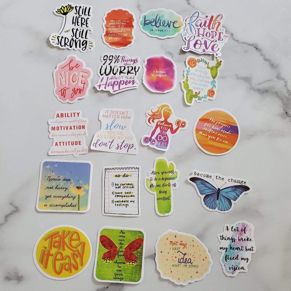 20 piece Inspirational Sticker Bundle
